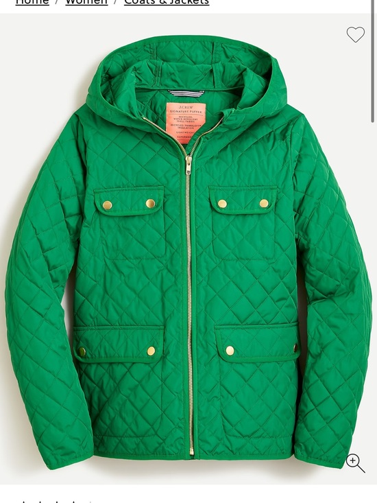 J. Crew Jackets & Blazers - J Crew Primaloft Quilted Kelly Green